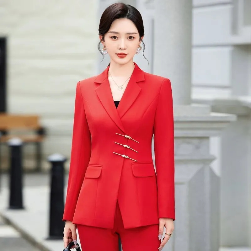 Women Formal Wear Black - 2025 Fashion White Red Black Blazer