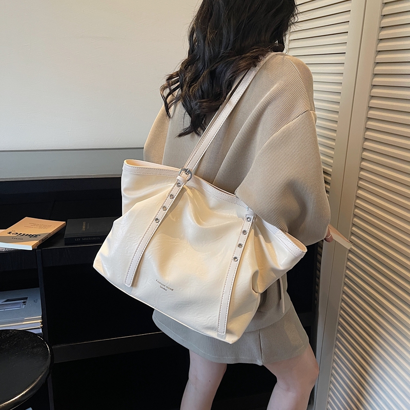 Shoulder Bag Structured - Trendy PU Zipper Versatile Shoulder Bag
