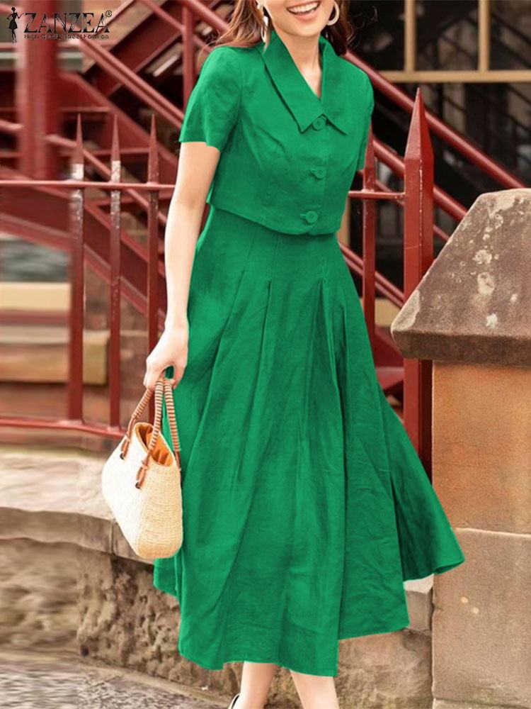 Vintage Women'S Formal Wear - ZANZEA Women Two Piece Sets 2024
