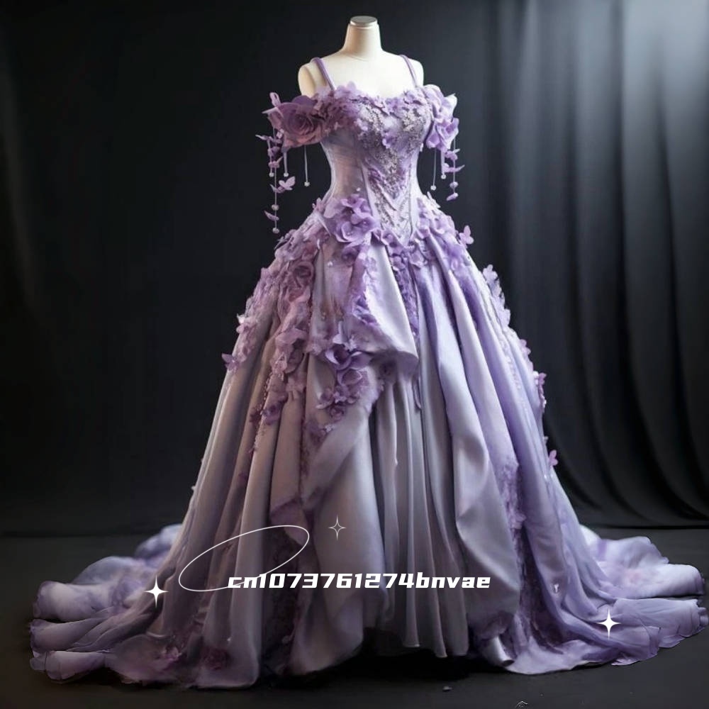 Victorian Women'S Formal Wear - Elegant Floral Victorian Prom Dress Off