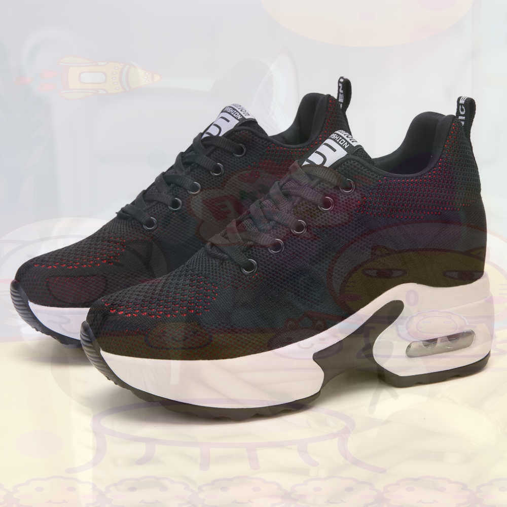 Women Formal Wear Black - Red Size 36 Shoes Woman Tennis