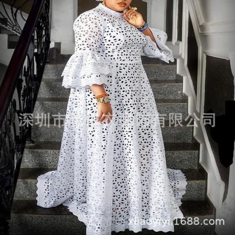 Formal Wear Gowns For Women - White Dress Women Flare Sleeve O