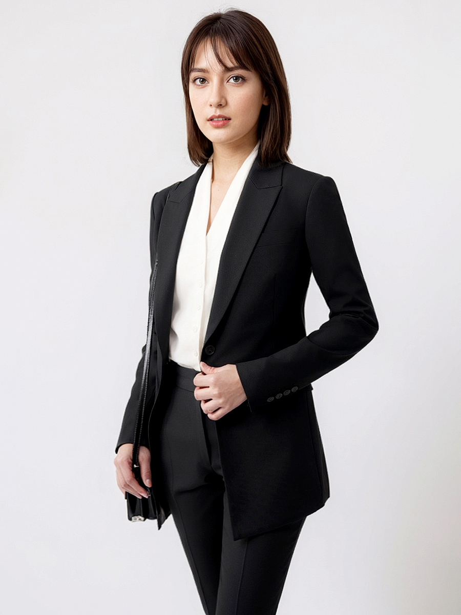 Women Formal Wear Black - Women Suits Set Blazer Pant Office