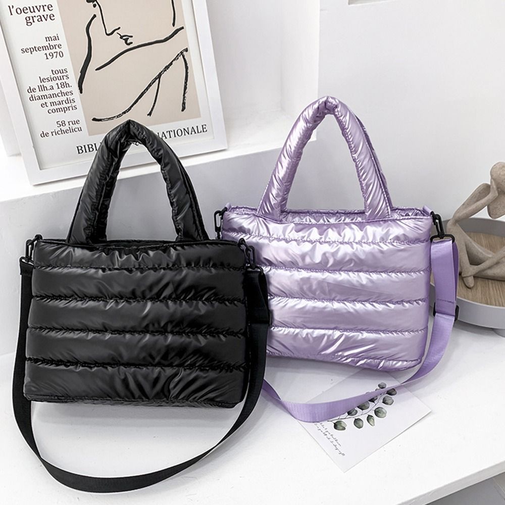 Shoulder Bag Structured - Women Puffer Tote Bag Quilted Puffy