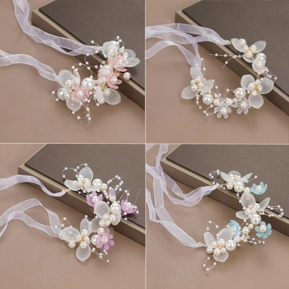 Women Formal Wear Photoshoot - 2-Pack Flower Ribbon Hair Accessories, Elegant