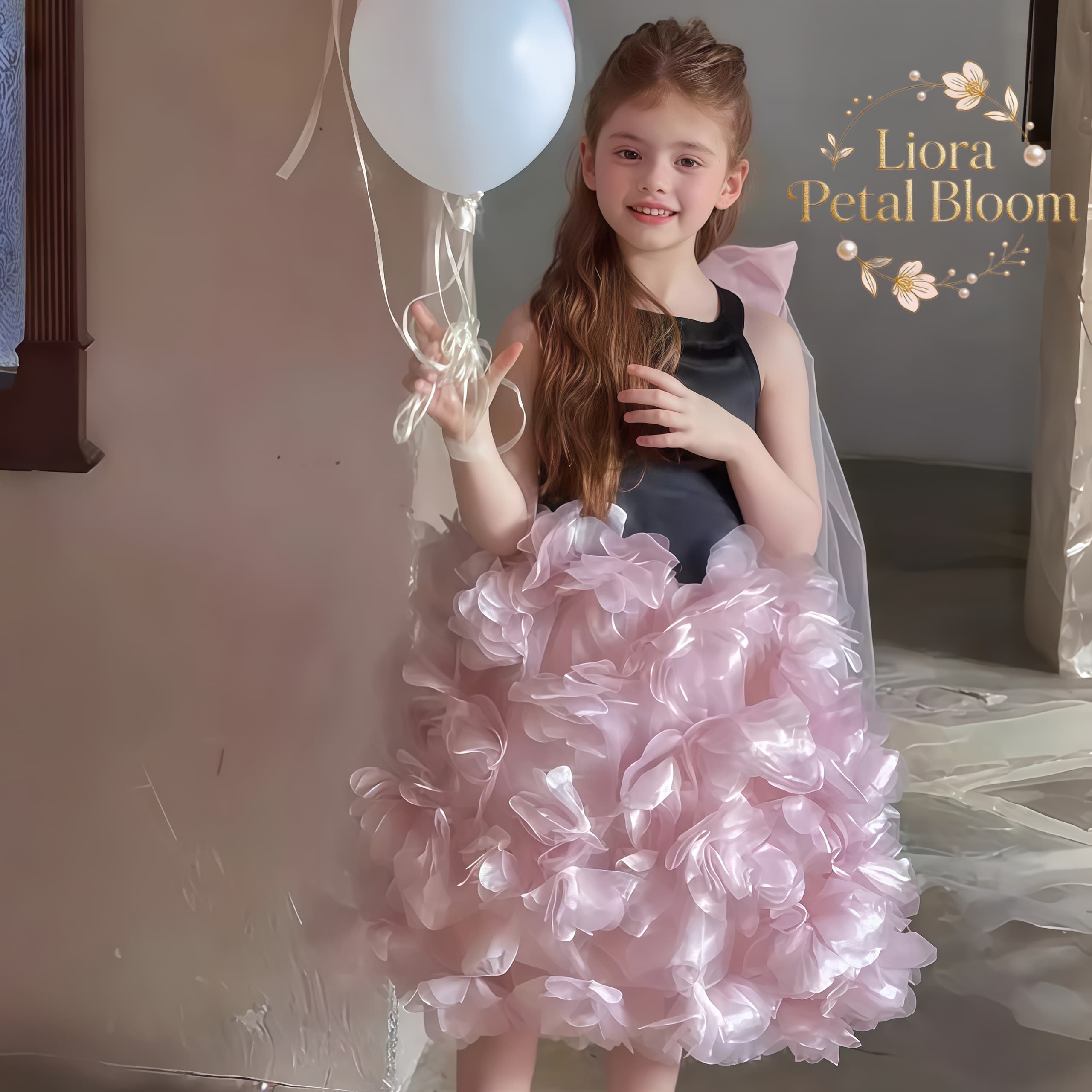 Women Formal Wear Black - Girls' Black Floral Tulle Dress Girls'