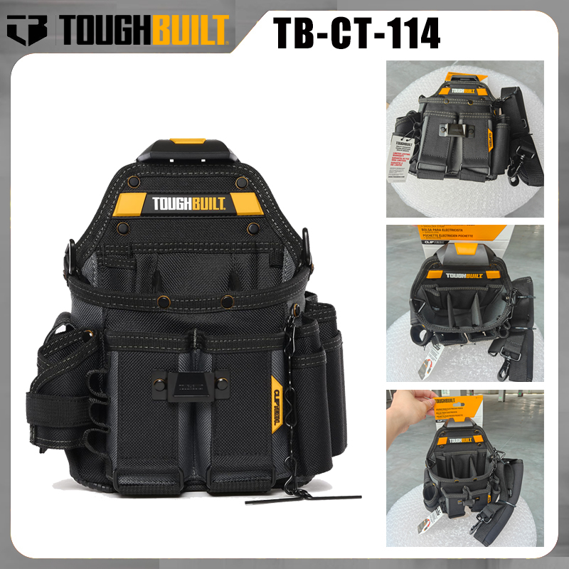 Shoulder Bag Structured - TOUGHBUILT TB-CT-114 Electrician Tool Pouch ClipTech