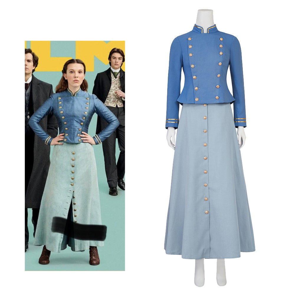 Movie Cosplay Enola Holmes 2 C - огляд і ціна Vintage Women'S Formal Wear