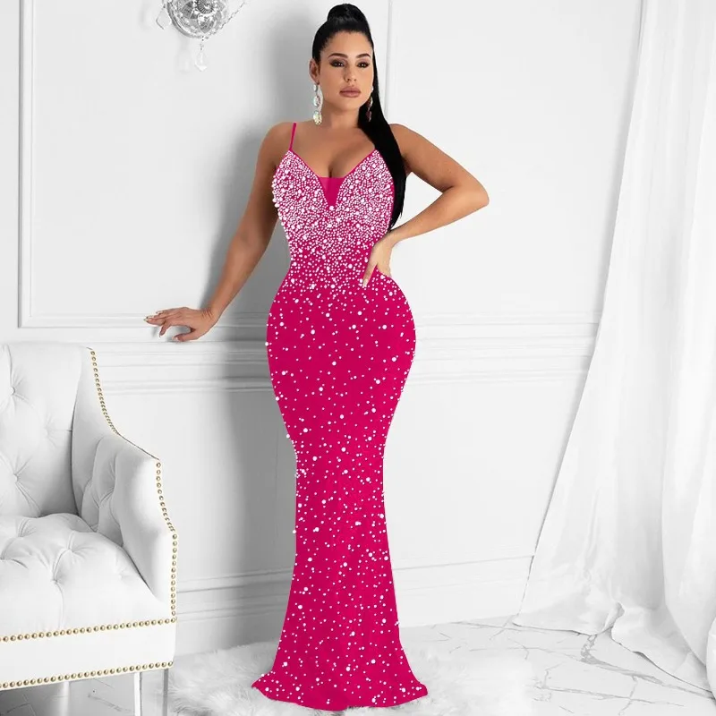 Elegant Crystal Rhinestones Pe - огляд і ціна Formal Wear Gowns For Women