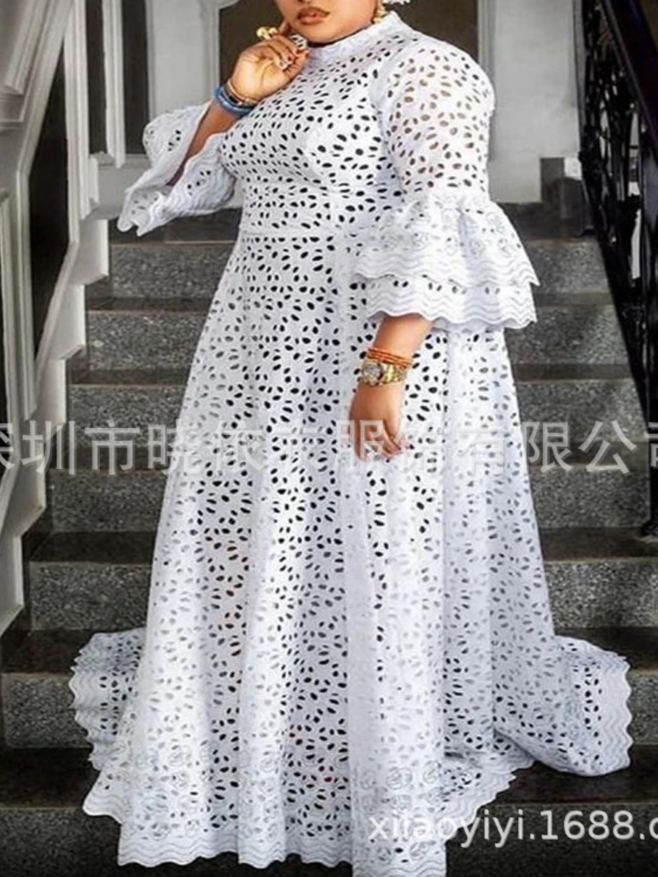 White Dress Women Flare Sleeve - огляд і ціна Formal Wear Gowns For Women