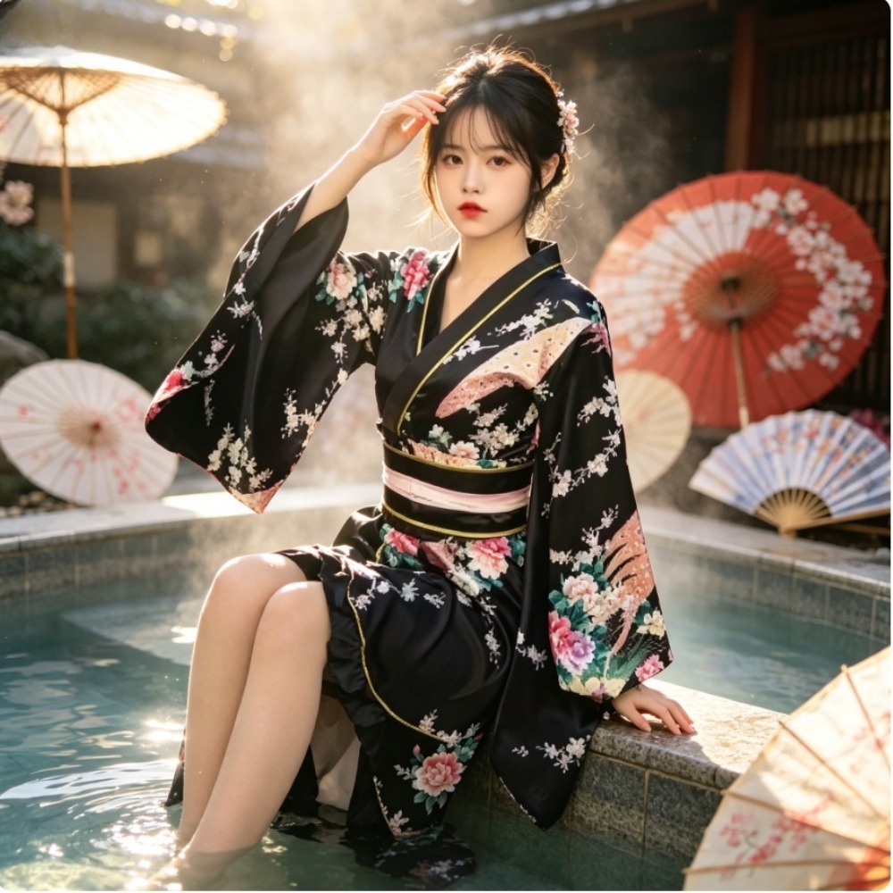 Women Red Formal Kimono Yukata - огляд і ціна Women Formal Wear Photoshoot