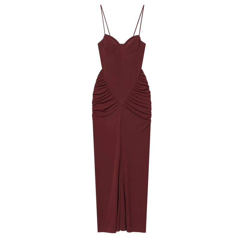 Elegant Ruched Maxi Dress Sexy - огляд і ціна Formal Wear Gowns For Women