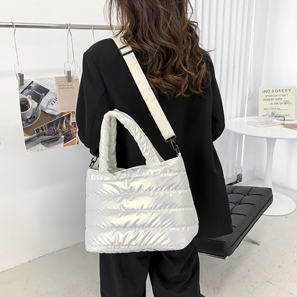 Women Puffer Tote Bag Quilted  - огляд і ціна Shoulder Bag Structured