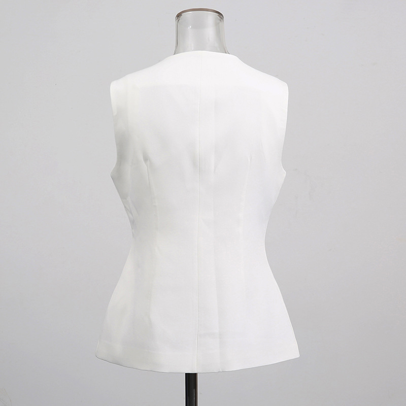 White O-neck Vest Golden Speci - огляд і ціна Women Formal Wear Vest