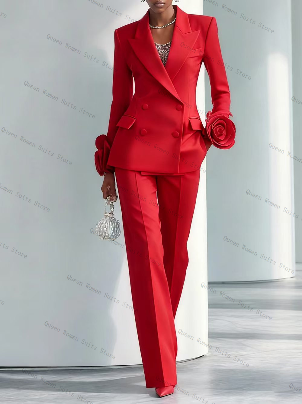 Luxury Red Women Suit Set 2 Pc - огляд і ціна Women'S Red Formal Wear