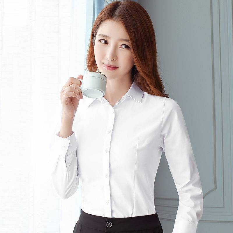 Korean Slim Black White Blouse - огляд і ціна Women Formal Wear Shirts