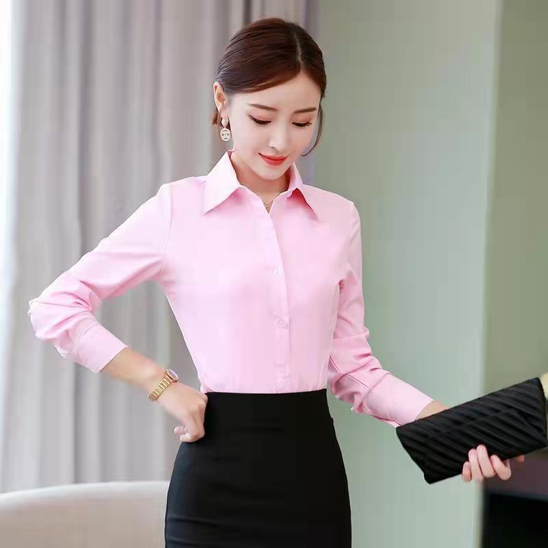 Korean Slim Black White Blouse - огляд і ціна Women Formal Wear Shirts