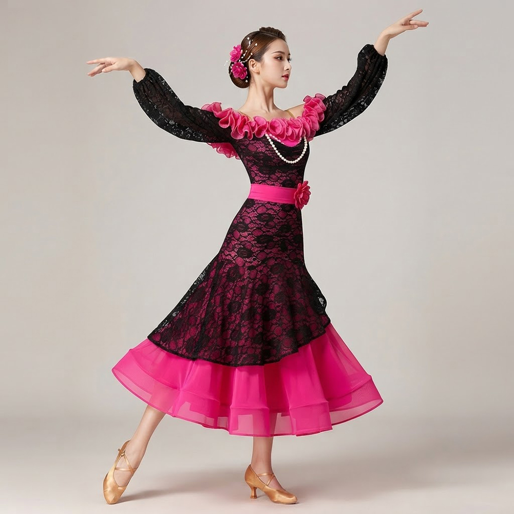 Women's Rose Red Ballroom Danc - огляд і ціна Women'S Red Formal Wear