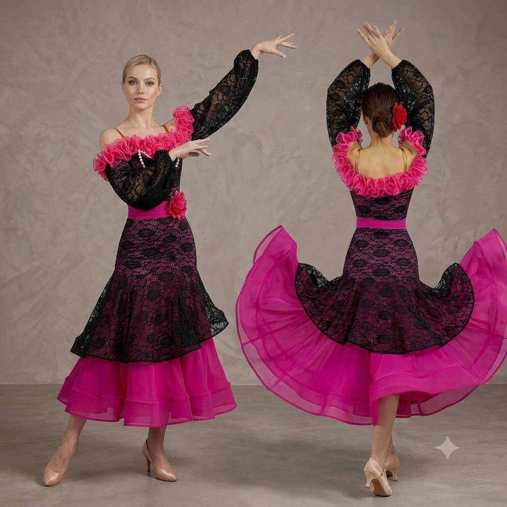 Women's Rose Red Ballroom Danc - огляд і ціна Women'S Red Formal Wear