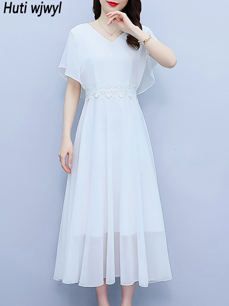 Summer White Chiffon Elegant P - огляд і ціна Formal Wear Gowns For Women