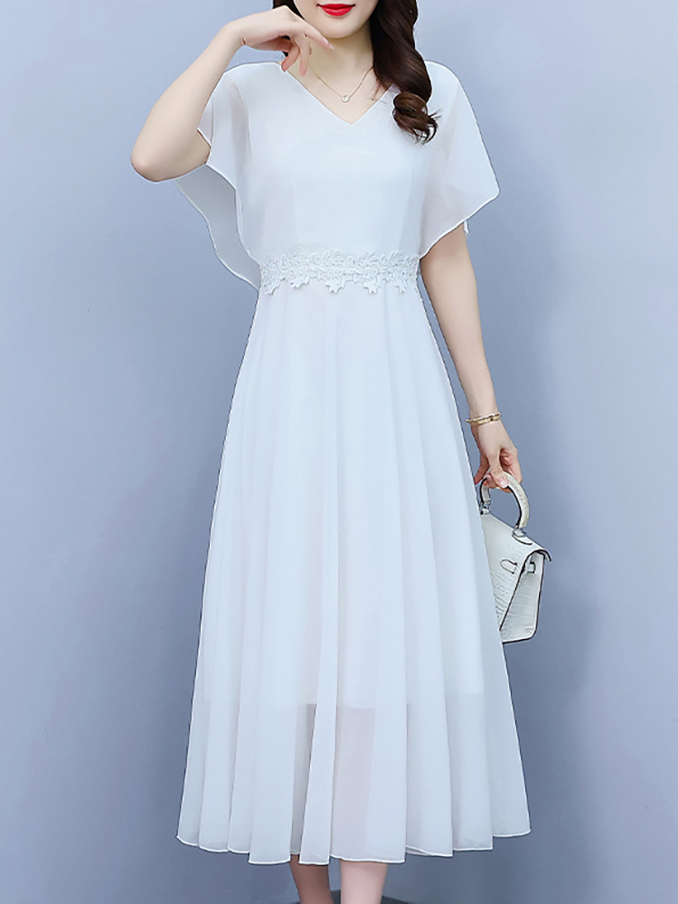 Summer White Chiffon Elegant P - огляд і ціна Formal Wear Gowns For Women
