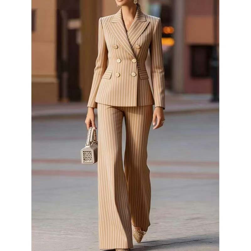 Autumn Pant Suit Women Striped - огляд і ціна Women Formal Wear Blazers