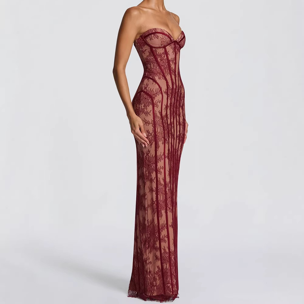 Strapless Bodycon Maxi Dress f - огляд і ціна Formal Wear Gowns For Women