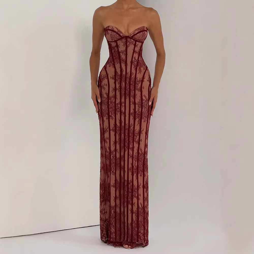Strapless Bodycon Maxi Dress f - огляд і ціна Formal Wear Gowns For Women