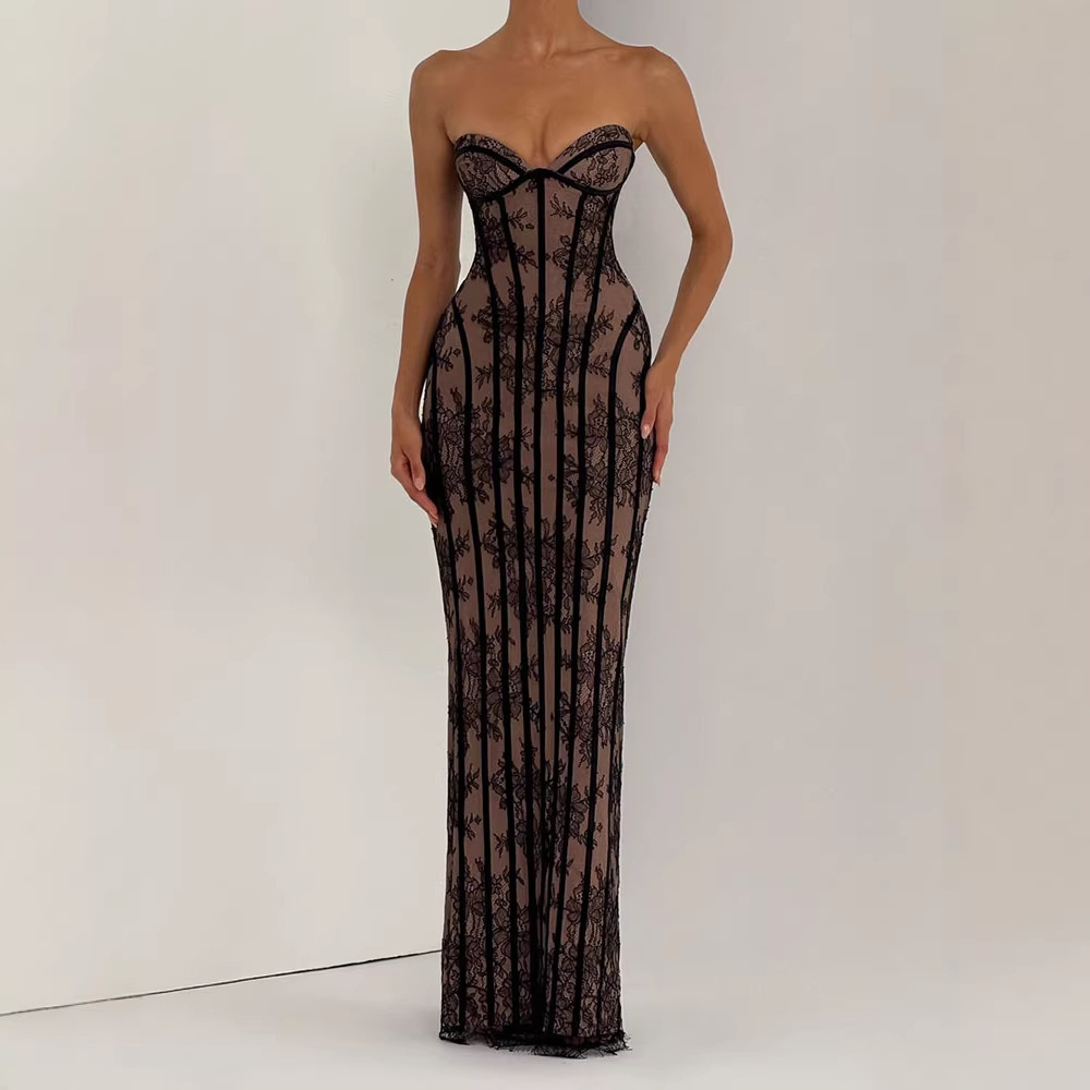 Strapless Bodycon Maxi Dress f - огляд і ціна Formal Wear Gowns For Women