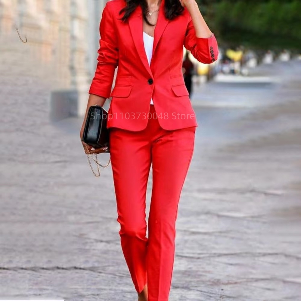 Fashion Office Ladies Blazer a - огляд і ціна Women'S Red Formal Wear